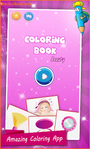 Beauty Coloring Book Fashion Drawing Game screenshot