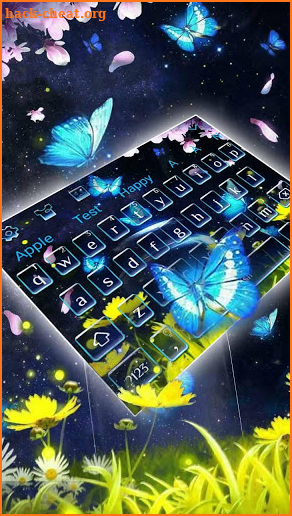 Beauty Flower Butterfly Keyboard Theme screenshot