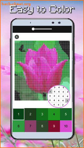 Beauty flowers Landscape Coloring By Number screenshot