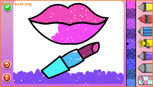 Beauty Make Up Glitter Coloring Book for Girls screenshot