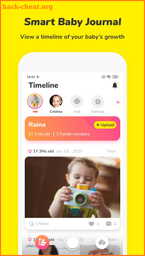 Bebecam - Baby & Family Album screenshot