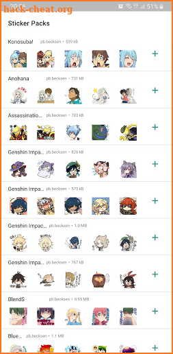 Becksen's Anime WASticker Collection screenshot