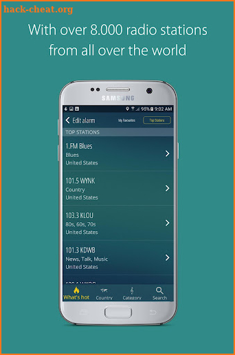 bedr Pro alarm clock radio screenshot