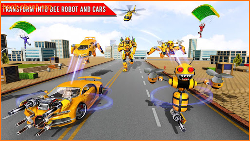 Bee Robot Car Transformation Game: Robot Car Games screenshot