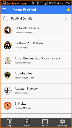 BeerFestList screenshot