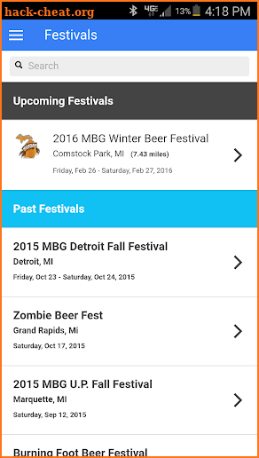 BeerFestList screenshot