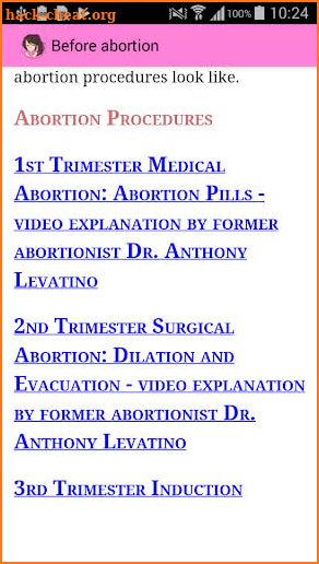 Before Abortion Info English screenshot