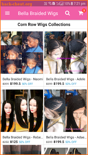 Bella Braided Wigs screenshot