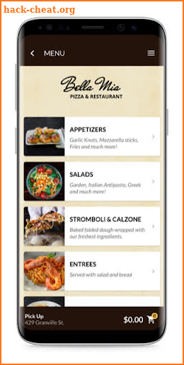 Bella Mia Pizza screenshot