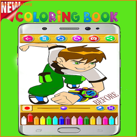 Ben 10 ColoringBook Game screenshot