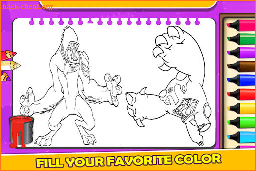 Ben Heroes Alien Coloring Book screenshot