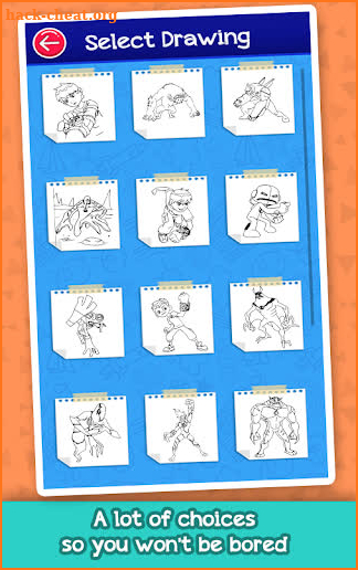 Ben Ten Aliens coloring book screenshot