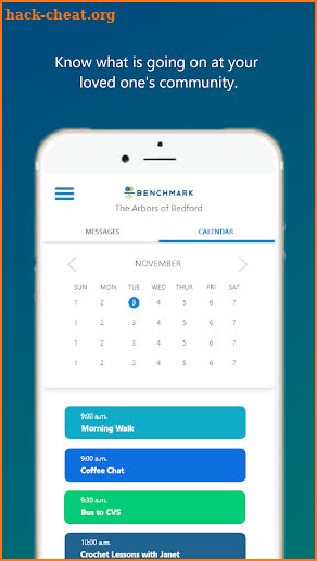 Benchmark Senior Living Family App screenshot