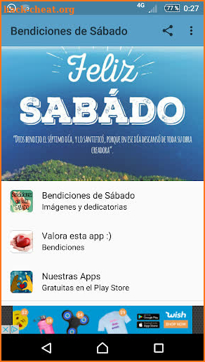 Bendiciones de Sábado - Texto e imágenes screenshot