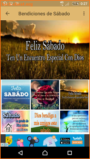 Bendiciones de Sábado - Texto e imágenes screenshot