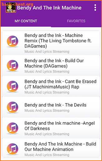 Bendy The Ink Machine - All New Music Lyrics screenshot