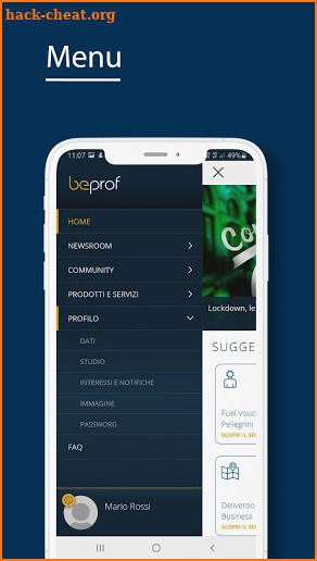 Beprof screenshot