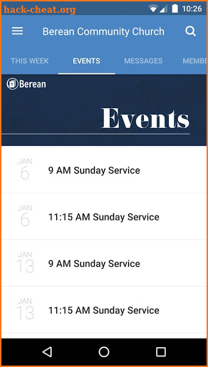 Berean Community Church screenshot