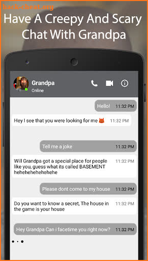 Best Evil Scary Grandpa Fake Chat And Video Call screenshot