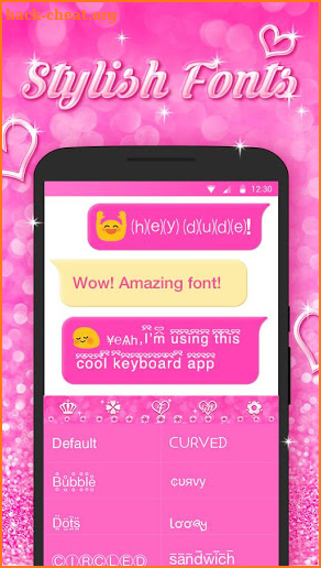 Best Keyboard Theme - Free Pink Love Emoji & Gif screenshot