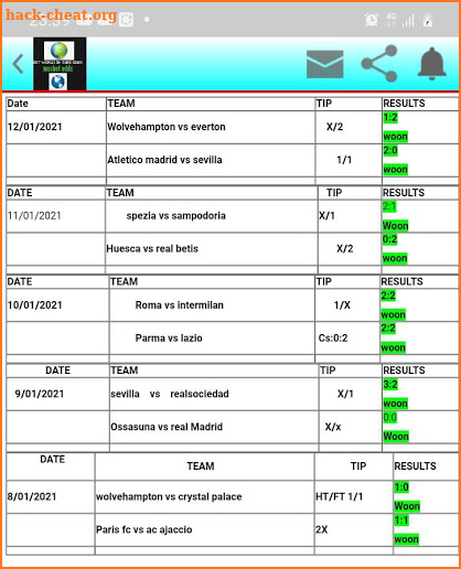 BET WORLD 20+ ODDS screenshot