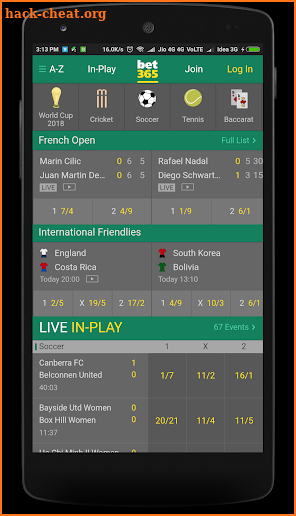 Bet365 Pro -WC Live Scores, All Sports Live Scores screenshot