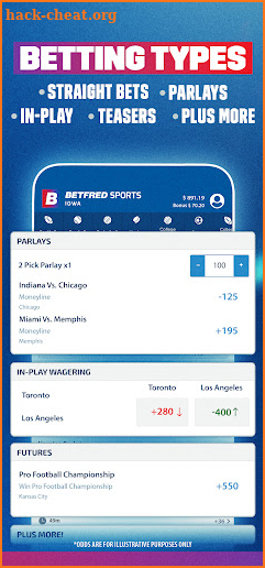 Betfred Sportsbook Iowa screenshot