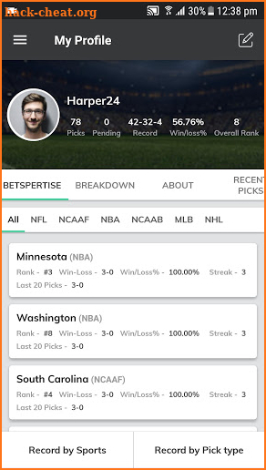 Betsperts screenshot