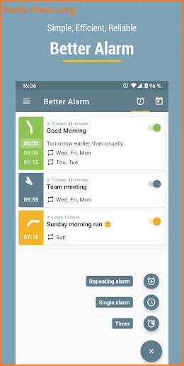 Better Alarm screenshot
