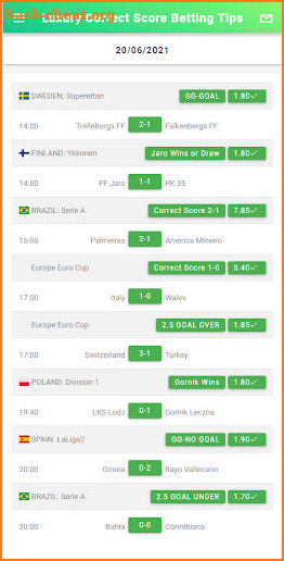 BETTING TIPS CORRECT SCORE screenshot