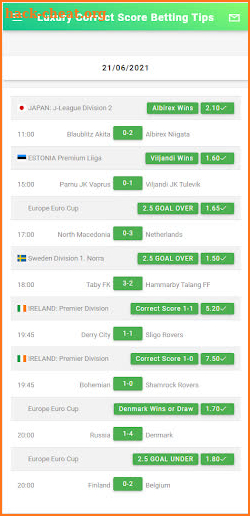 BETTING TIPS CORRECT SCORE screenshot