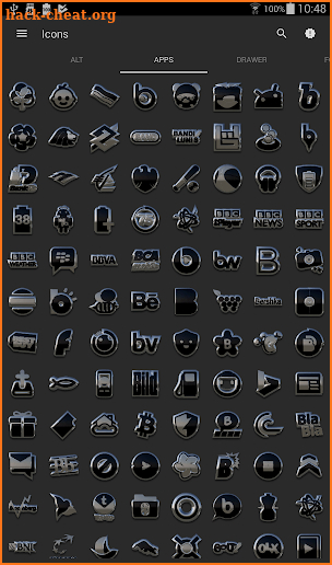 Beyond black platin icon pack HD 3D screenshot