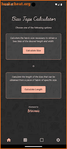 Bias Tape Calculator screenshot