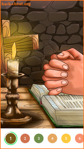 Bible Color - Paint by Number, Free Bible Games screenshot