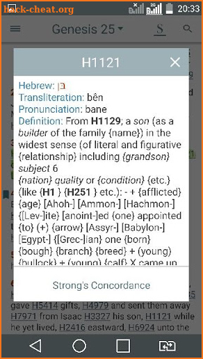 Bible Concordance & Strongs Offline screenshot