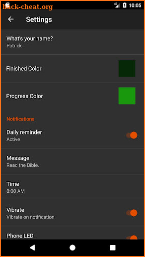 Bible Reading Chart screenshot