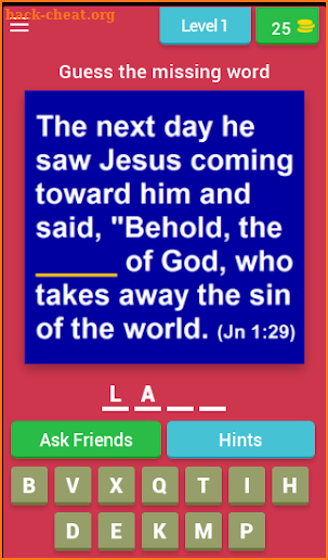 Bible Verse Quiz (Bible Game) screenshot