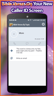 Bible Verses By Topic App & Caller ID Screen screenshot