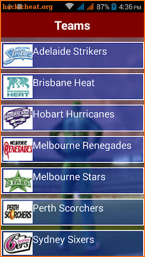 Big Bash League 2018-19 Match Schedule Live Score screenshot