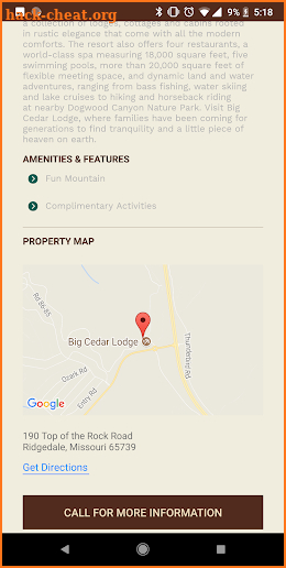 Big Cedar Lodge screenshot