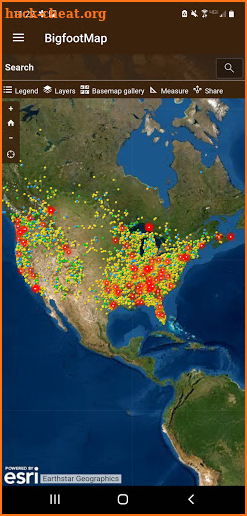 BigfootMap screenshot