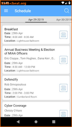 BigIEvents screenshot