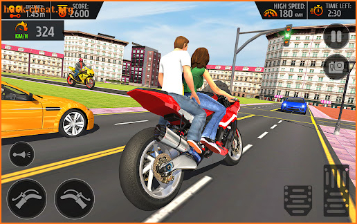 Bike Taxi Driving Simulator: Motorcycle Lift Game screenshot