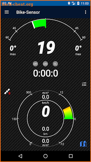 BikeSensor-Free motorcycle app screenshot