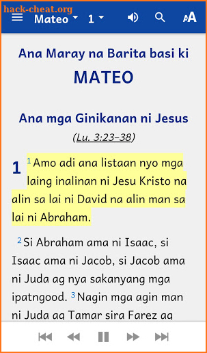 Bikol Buhi'non Bible screenshot