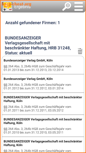 BilanzMonitor plus screenshot