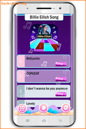 Billie Eilish Song for Piano Tiles Game screenshot