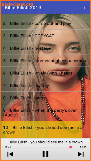 Billie Eilish Songs 2019 screenshot