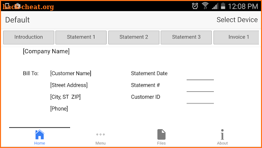 Billing Statement screenshot