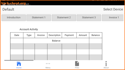 Billing Statement screenshot